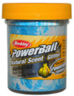 Berkley Powerbait Natural Scent Troutbait Garlic - Neon Blue